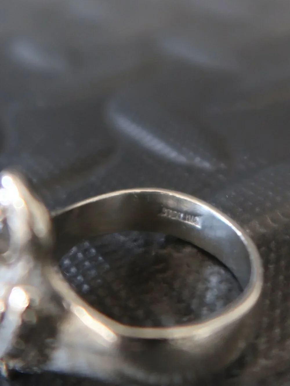 Sterling The Last Laugh Edgy Screaming Skull Silver Ring Large Biker Unisex